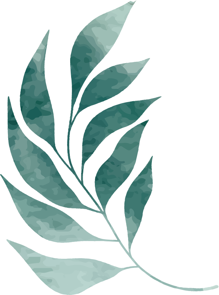 Green Watercolor Leave Element
